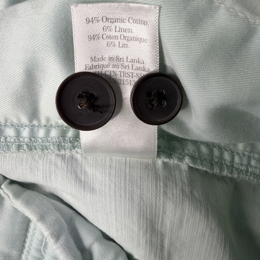 Everlane 4 Tourist Shorts Ice Blue High Rise Rolled Hem Summer Travel Comfort - Picture 12 of 13